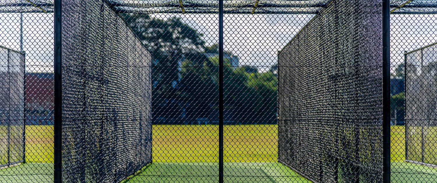 Fencerite cricket net fencing on a cricket field