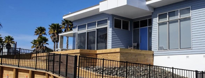 Image showing aluminium security fencing surrounding a residential property