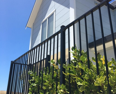 Image showing aluminium security fencing surrounding a residential property