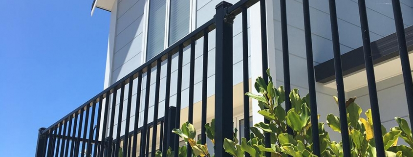 Image showing aluminium security fencing surrounding a residential property