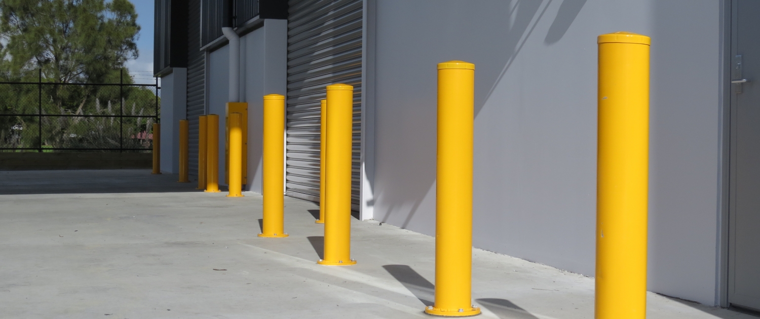 Image of bollards in a commercial property