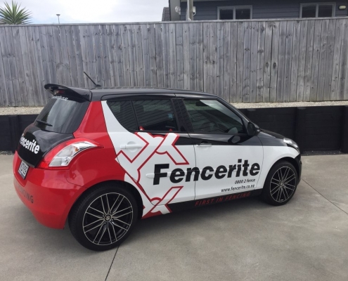 Image of the Fencerite company car