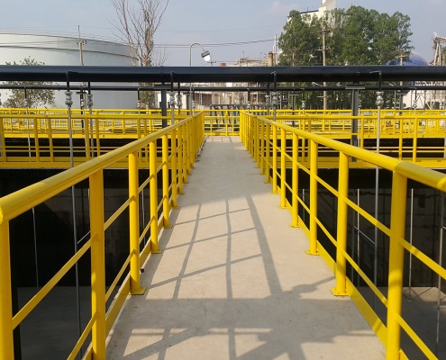 image of some yellow handrails