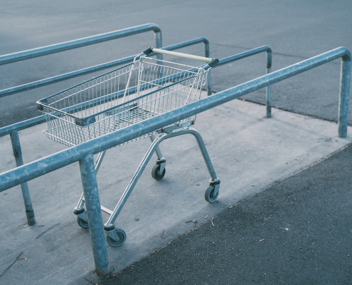 image of a trolley parked in a saefty guard