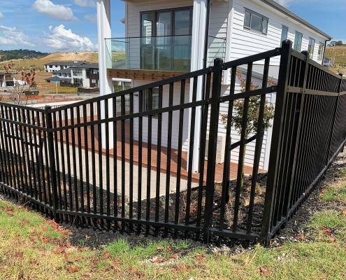 Image showing a Residential Aluminium Landscape Fencing surrounding a house