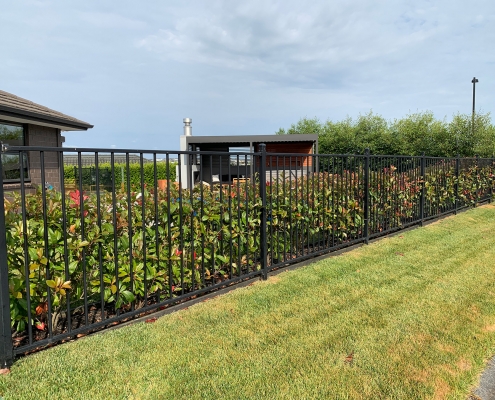 Image showing a Residential Aluminium Landscape Fencing surrounding a house