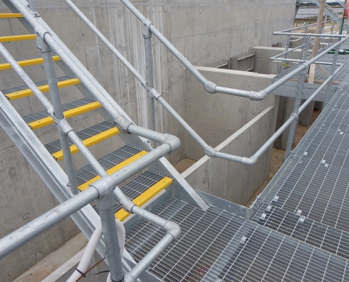 image of some safety barriers in an industrial site